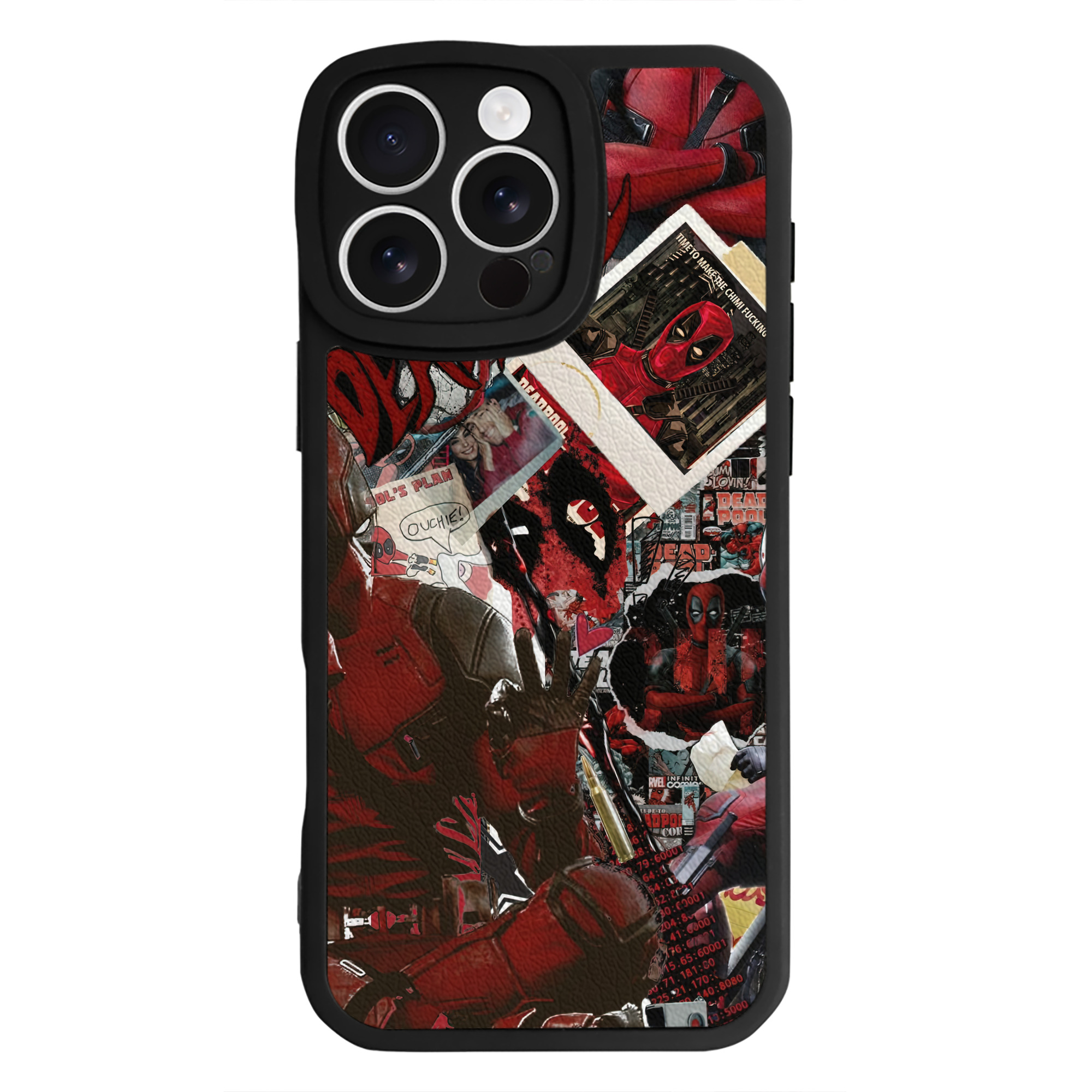 （画像用） Deadpool デッドプール 【iPhone 16シリーズ対応】シリコンスマホケース（レザー調） 材質：シリコン
